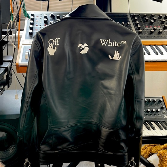 Off-White limited edition leather jacket (Authenticated) - Picture 2 of 7